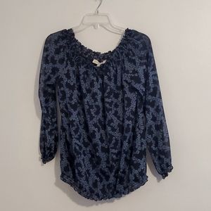 * EUC Michael Kors Sheer, Lined, Floral Blouse